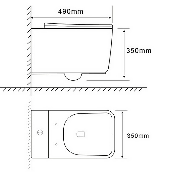 Унитаз подвесной безободковый Azario RIANO AZ-2808E с крышкой микролифт (Система смыва торнадо) - фото 16