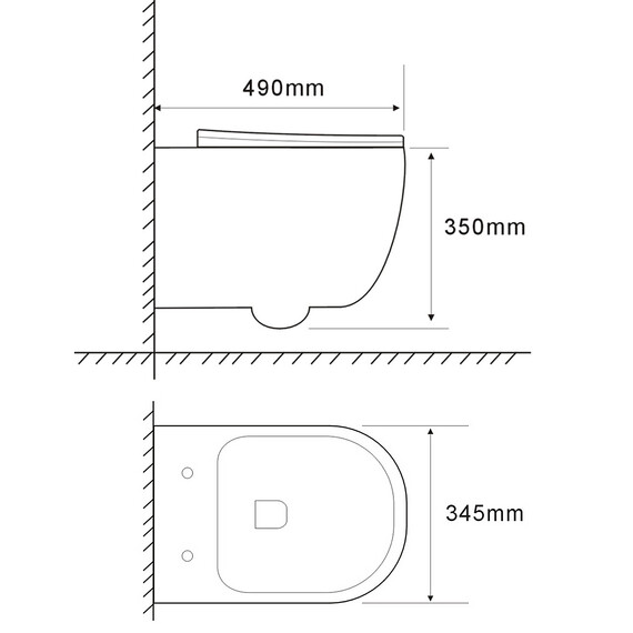 Унитаз подвесной безободковый Azario BONELLE AZ-2801E с тонкой крышкой микролифт (Система смыва торнадо) - фото 17