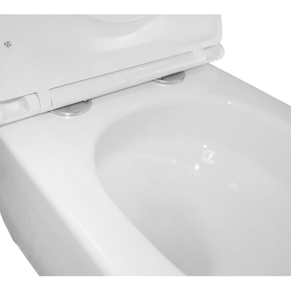 Унитаз подвесной безободковый Azario Terso AZ-092E-UQ3 (система смыва Торнадо) с тонкой крышкой микролифт - фото 8