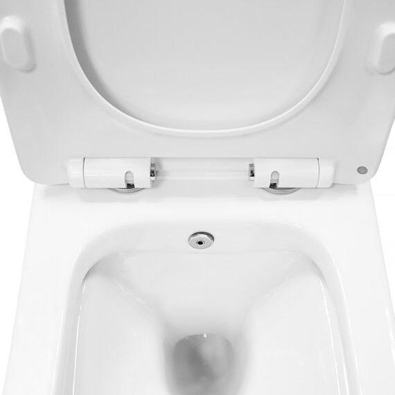 Унитаз подвесной безободковый Azario Nove AZ-9321B с тонкой крышкой микролифт - фото 7