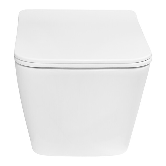 Унитаз подвесной Azario Indor AZ-9004WT с тонкой крышкой микролифт (Система смыва Торнадо) - фото 4