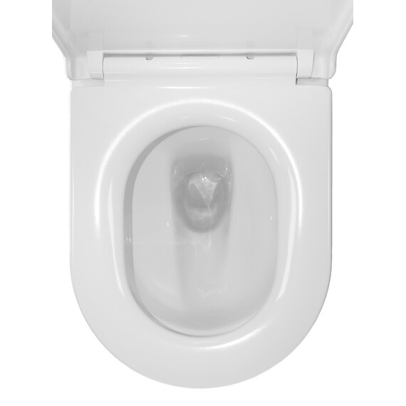 Унитаз-компакт безободковый Azario RIANO AZ-1307A с крышкой микролифт (система смыва Торнадо) - фото 8