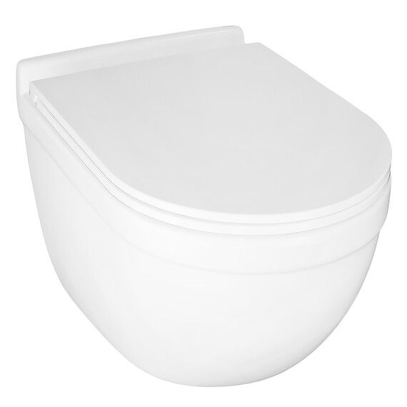 Унитаз подвесной безободковый Azario Fora AZ-0017-UQ3 с крышкой микролифт (Система смыва торнадо) - фото 3