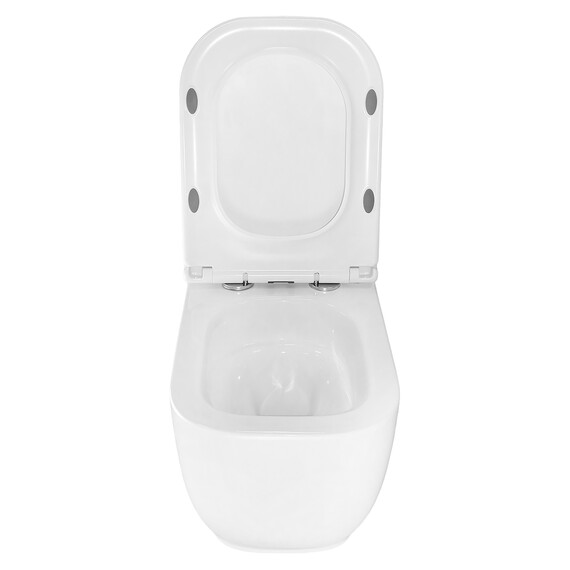 Унитаз подвесной безободковый Azario RIANO AZ-2808E с крышкой микролифт (Система смыва торнадо) - фото 6