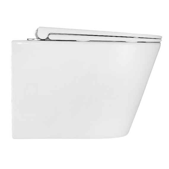 Унитаз подвесной безободковый Azario LANDER AZ-2802E с тонкой крышкой микролифт (Система смыва торнадо) - фото 13