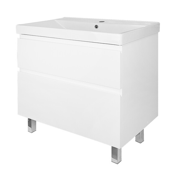 Тумба напольная с раковиной Azario Мила 80 см CS00091366, белый матовый - фото 2