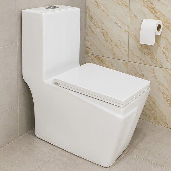 Унитаз-моноблок безободковый Azario RAYO AZ-6385 с крышкой микролифт - фото 15