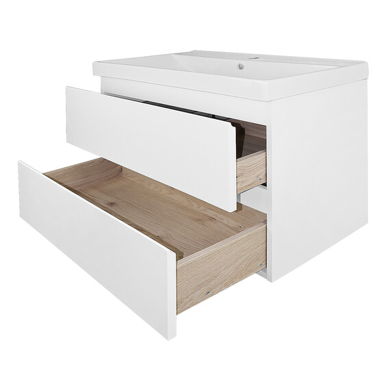 Тумба подвесная с раковиной Azario Мила 80 см CS00091365, белый матовый - фото 3