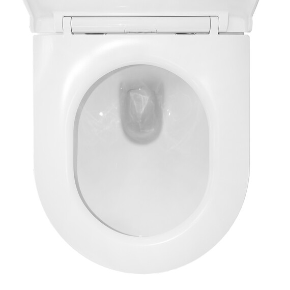 Унитаз подвесной безободковый Azario Uno AZ-2380 с тонкой крышкой микролифт - фото 10