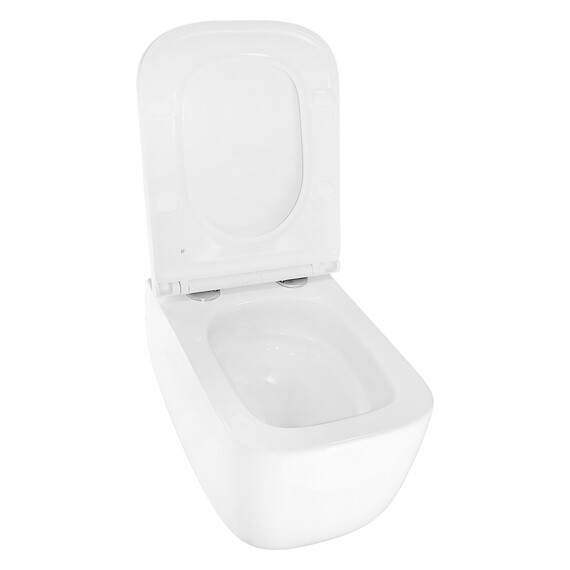 Унитаз подвесной безободковый Azario FOTE AZ-116-UQ3 с тонкой крышкой микролифт (Система смыва торнадо) - фото 5