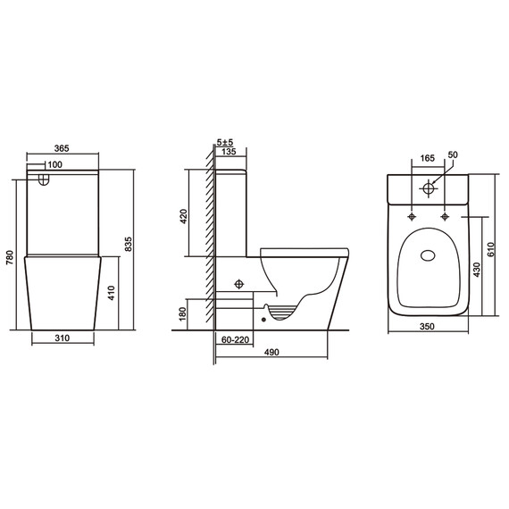 Унитаз-компакт безободковый Azario Terra AZ-6003-A с тонкой крышкой микролифт (Система смыва Торнадо) - фото 13