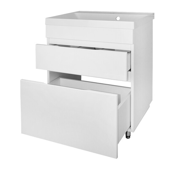 Тумба напольная с раковиной Azario Эстима 60 см CS00094592, белый глянцевый - фото 2