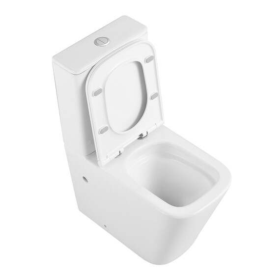 Унитаз-компакт безободковый Azario Terra AZ-6003-A с тонкой крышкой микролифт (Система смыва Торнадо) - фото 3