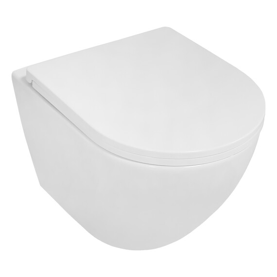 Унитаз подвесной Azario Blanco AZ-9003WT с тонкой крышкой микролифт (Система смыва Торнадо) - фото 3