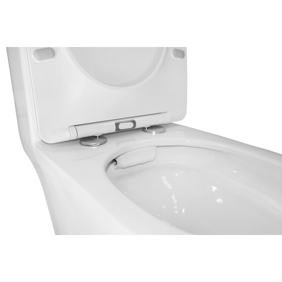 Унитаз-моноблок безободковый Azario Prime AZ-1363OP с тонкой крышкой микролифт - фото 7