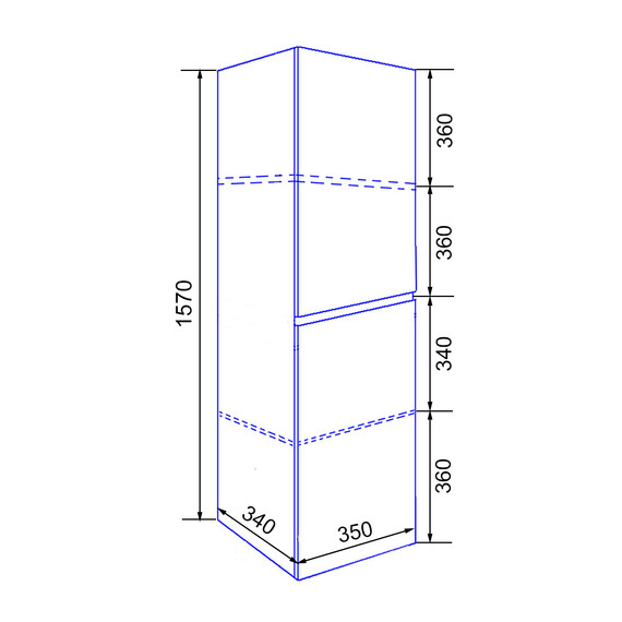 Пенал подвесной Azario Эстима 35 см L CS00094556, белый глянцевый - фото 5