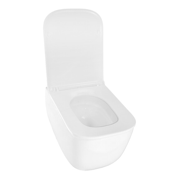 Унитаз подвесной безободковый Azario FOTE AZ-116-UQ3 с тонкой крышкой микролифт (Система смыва торнадо) - фото 4