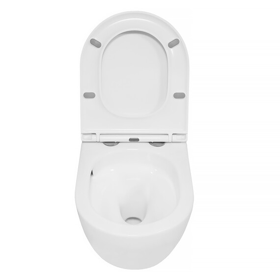 Унитаз подвесной Azario Blanco AZ-9003WT с тонкой крышкой микролифт (Система смыва Торнадо) - фото 6