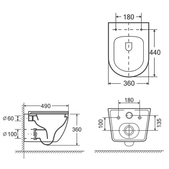 Унитаз подвесной Azario Blanco AZ-9003WT с тонкой крышкой микролифт (Система смыва Торнадо) - фото 15