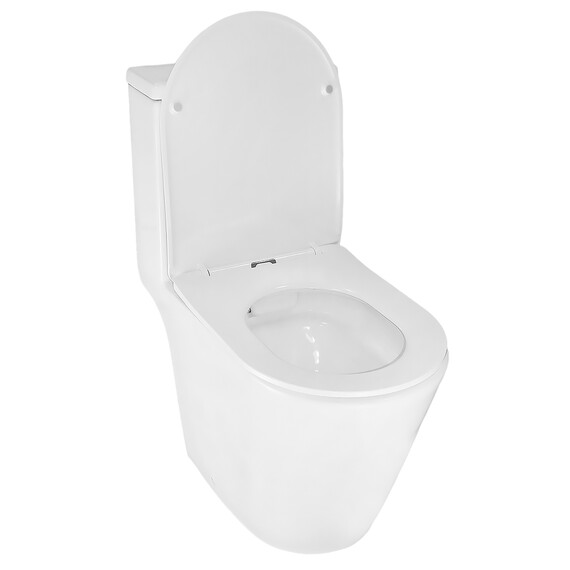 Унитаз-моноблок безободковый Azario Prime AZ-1363OP с тонкой крышкой микролифт - фото 3