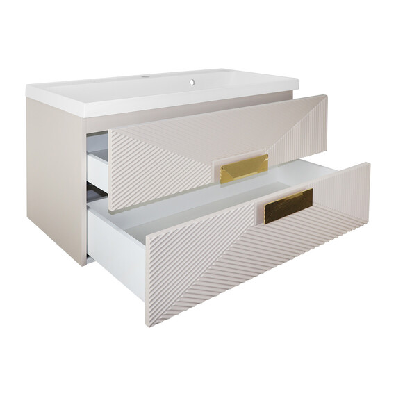 Тумба подвесная с раковиной Azario Zena 80/2 80 см CS00097029, кашемир - фото 2