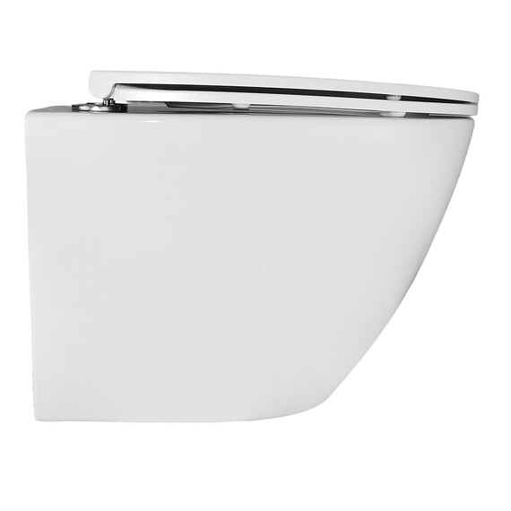 Унитаз подвесной безободковый Azario Eclat AZ-2381-A с тонкой крышкой микролифт (Система смыва Торнадо) - фото 14