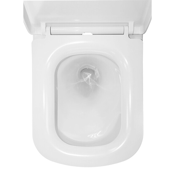 Унитаз подвесной безободковый Azario Vesper AZ-1373WH с тонкой крышкой микролифт (Система смыва торнадо) - фото 9