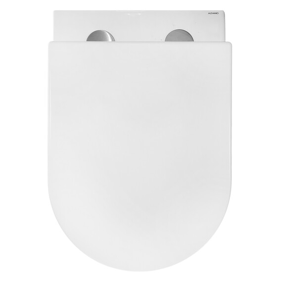 Унитаз подвесной безободковый Azario BONELLE AZ-2801E с тонкой крышкой микролифт (Система смыва торнадо) - фото 10
