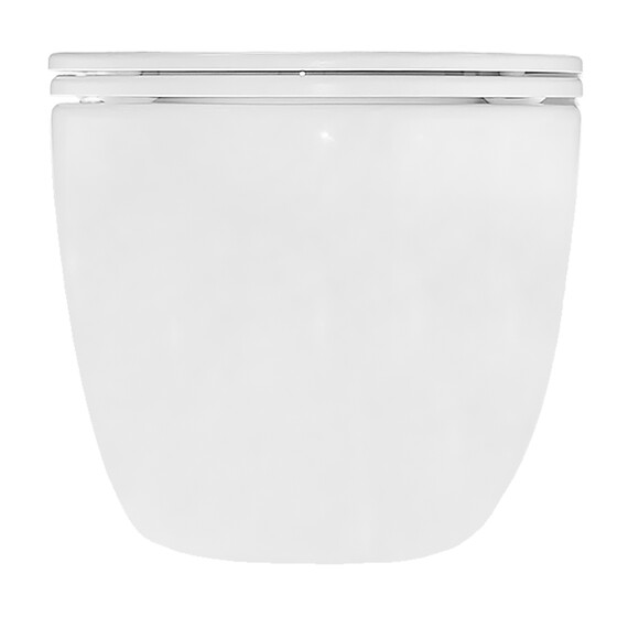 Унитаз подвесной безободковый Azario Terso AZ-092E-UQ3 (система смыва Торнадо) с тонкой крышкой микролифт - фото 12