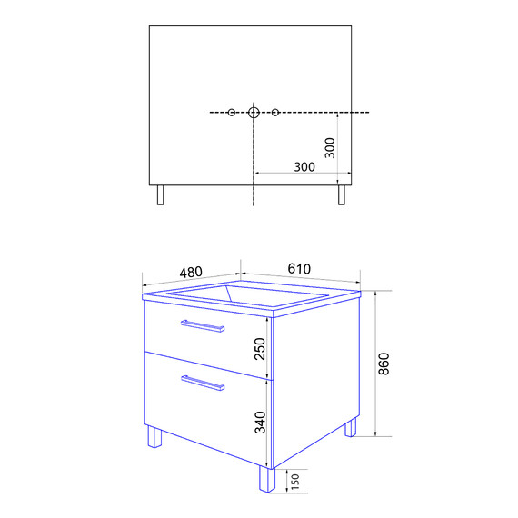 Тумба напольная с раковиной Azario Ника 60 см CS00091368, белый глянцевый - фото 8