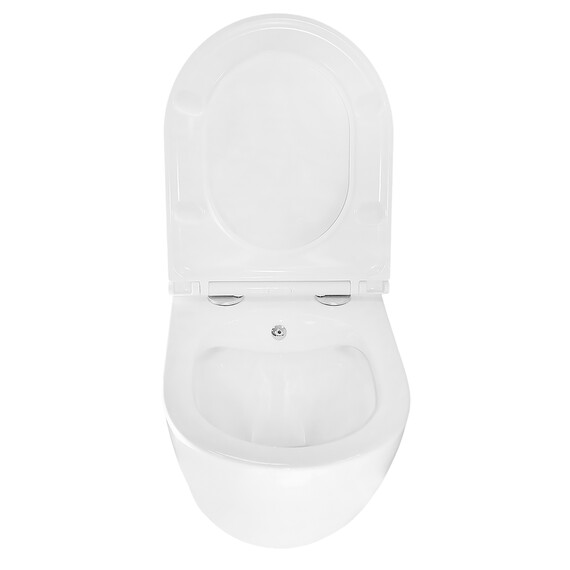 Унитаз-биде подвесной безободковый Azario Grado AZ-046E-NR с тонкой крышкой микролифт (система смыва Торнадо) - фото 6