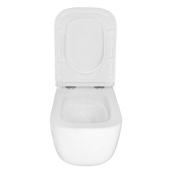 Унитаз подвесной безободковый Azario FOTE AZ-116-UQ3 с тонкой крышкой микролифт (Система смыва торнадо) - фото 6