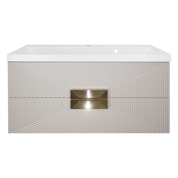 Тумба подвесная с раковиной Azario Zena 100/2 100 см CS00096979, кашемир - фото 3