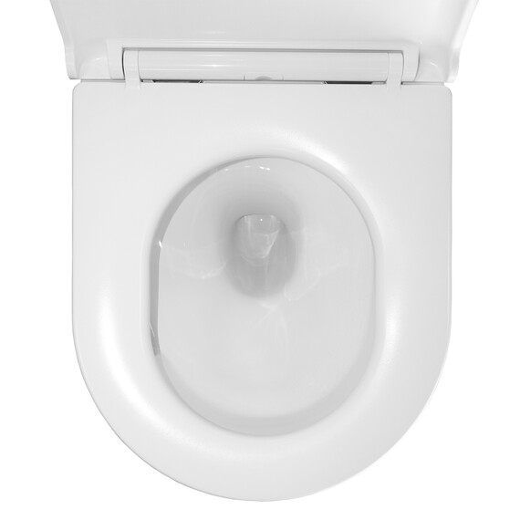 Унитаз подвесной безободковый Azario Terso AZ-092E-UQ3 (система смыва Торнадо) с тонкой крышкой микролифт - фото 10
