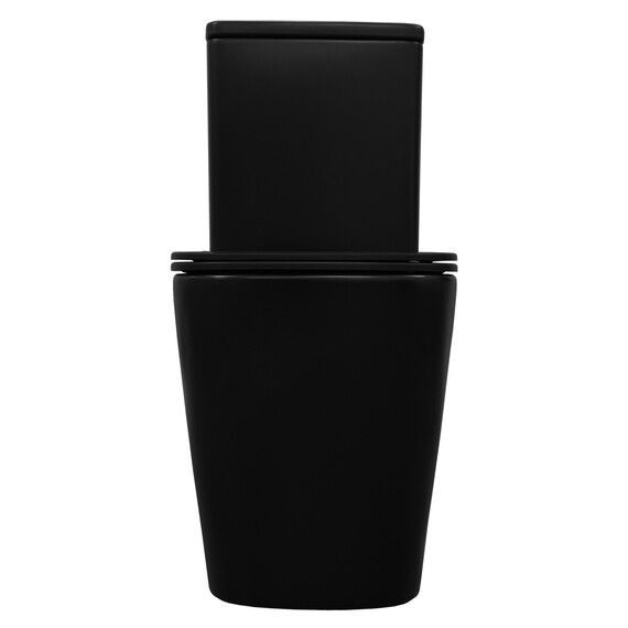 Унитаз-компакт безободковый Azario Black King AZ-8303-D с тонкой крышкой микролифт, чёрный матовый - фото 9