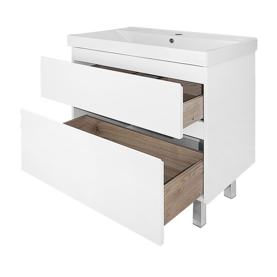 Тумба напольная с раковиной Azario Мила 80 см CS00091366, белый матовый - фото 3