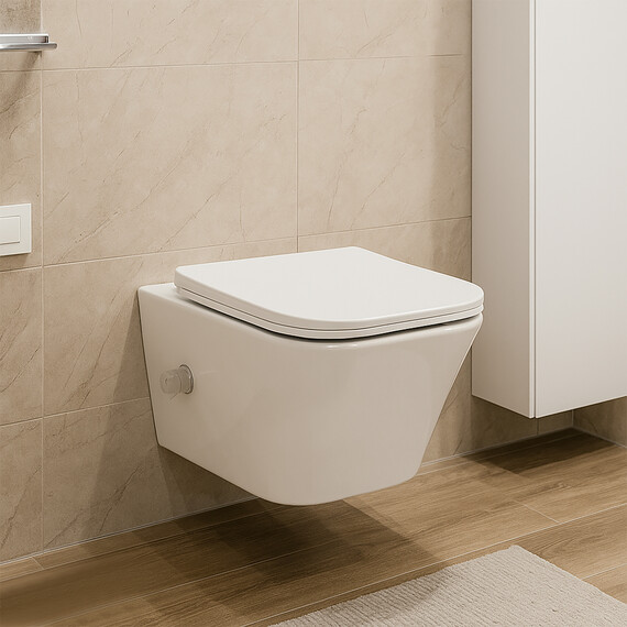 Унитаз подвесной безободковый Azario Nove AZ-9321B с тонкой крышкой микролифт - фото 13