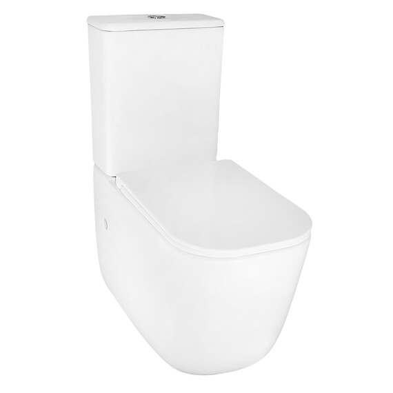 Унитаз-компакт безободковый Azario RIANO AZ-1305A с крышкой микролифт (система смыва Торнадо) - фото 2