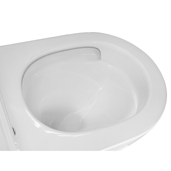 Унитаз подвесной безободковый Azario Eclat AZ-2381-A с тонкой крышкой микролифт (Система смыва Торнадо) - фото 8