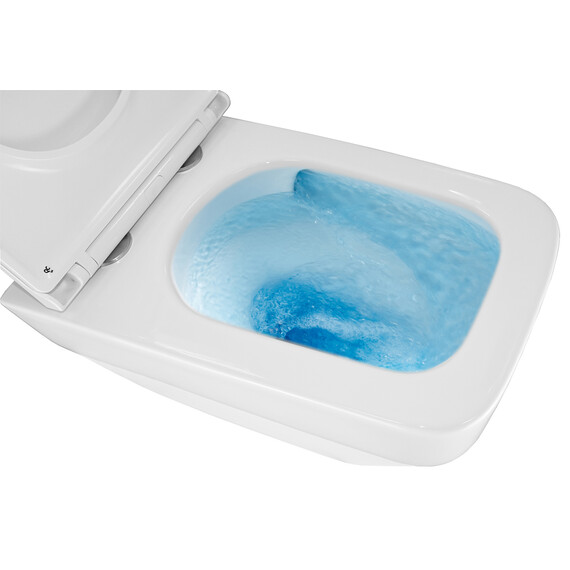 Унитаз подвесной безободковый Azario Moneo AZ-0062 UQ1 с тонкой крышкой микролифт (Система смыва торнадо) - фото 6