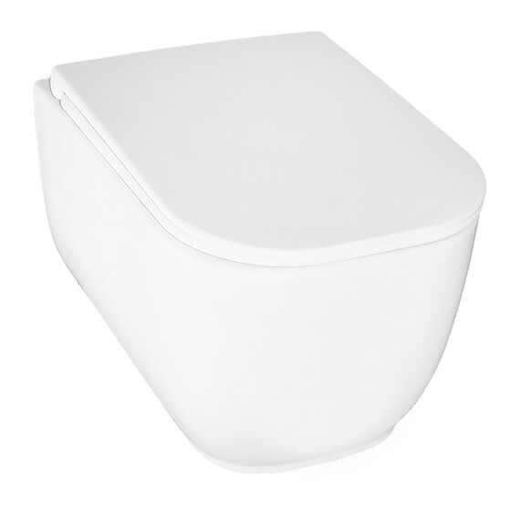 Унитаз подвесной безободковый Azario RIANO AZ-2808E с крышкой микролифт (Система смыва торнадо) - фото 3