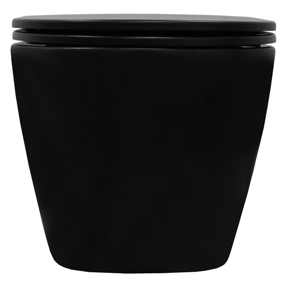 Унитаз подвесной безободковый Azario Grado AZ-0046-UQ3-MB с крышкой микролифт, чёрный матовый (Система смыва торнадо) - фото 12