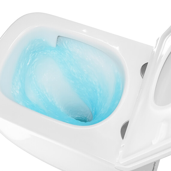 Унитаз подвесной безободковый Azario FOTE AZ-116-UQ3 с тонкой крышкой микролифт (Система смыва торнадо) - фото 8