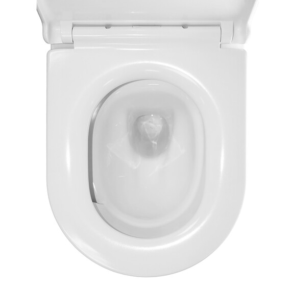 Унитаз подвесной безободковый Azario LANDER AZ-2802E с тонкой крышкой микролифт (Система смыва торнадо) - фото 10