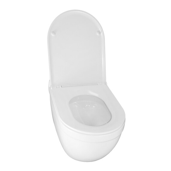 Унитаз подвесной безободковый Azario Fora AZ-0017-UQ3 с крышкой микролифт (Система смыва торнадо) - фото 4