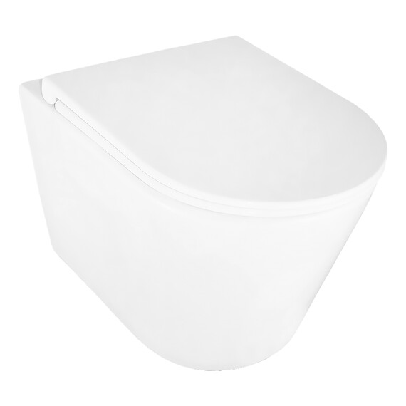 Унитаз подвесной безободковый Azario LANDER AZ-2802E с тонкой крышкой микролифт (Система смыва торнадо) - фото 3