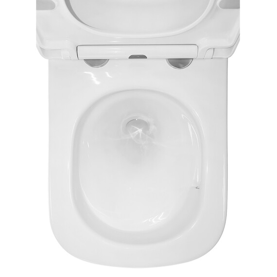 Унитаз подвесной безободковый Azario Vesper AZ-1373WH с тонкой крышкой микролифт (Система смыва торнадо) - фото 8