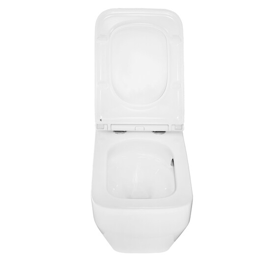 Унитаз подвесной безободковый Azario Moneo AZ-0062 UQ1 с тонкой крышкой микролифт (Система смыва торнадо) - фото 5