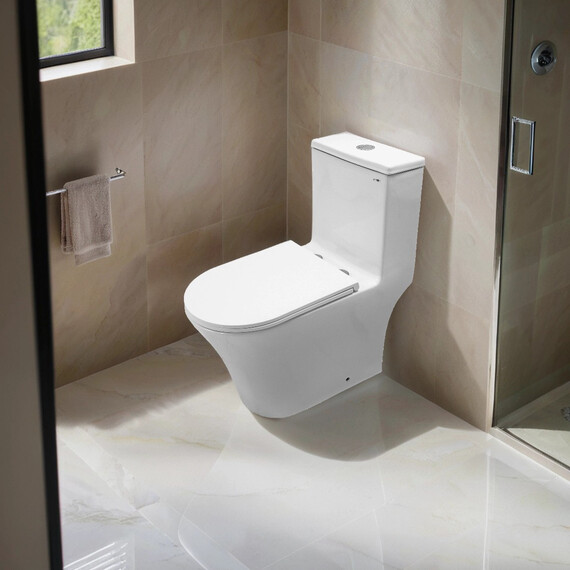 Унитаз-моноблок Azario Vally AZ-80687 с тонкой крышкой микролифт (Система смыва Торнадо) - фото 14