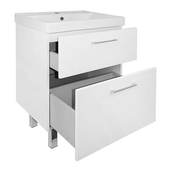 Тумба напольная с раковиной Azario Ника 60 см CS00091368, белый глянцевый - фото 3